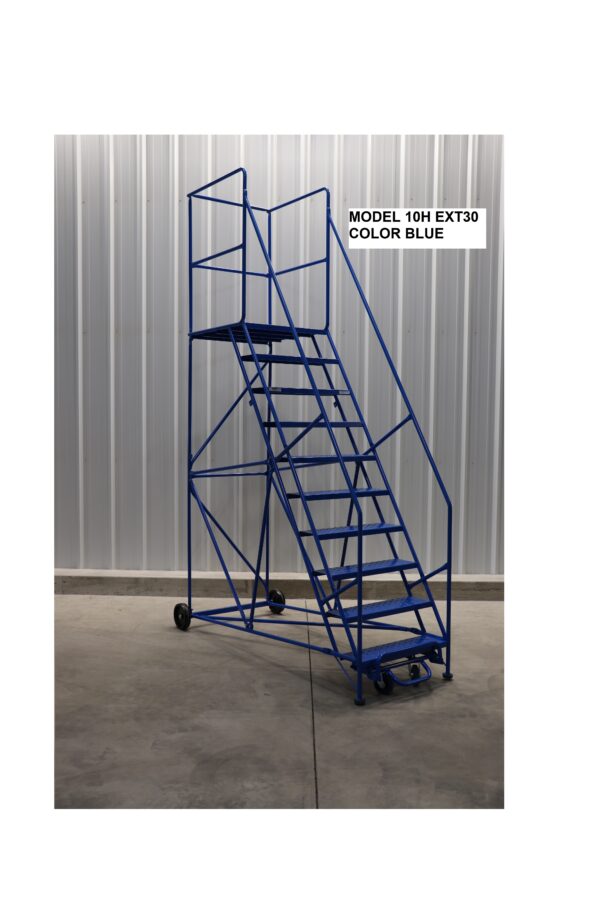 SAFETY ANGLE MOBILE LADDER STAND EXT